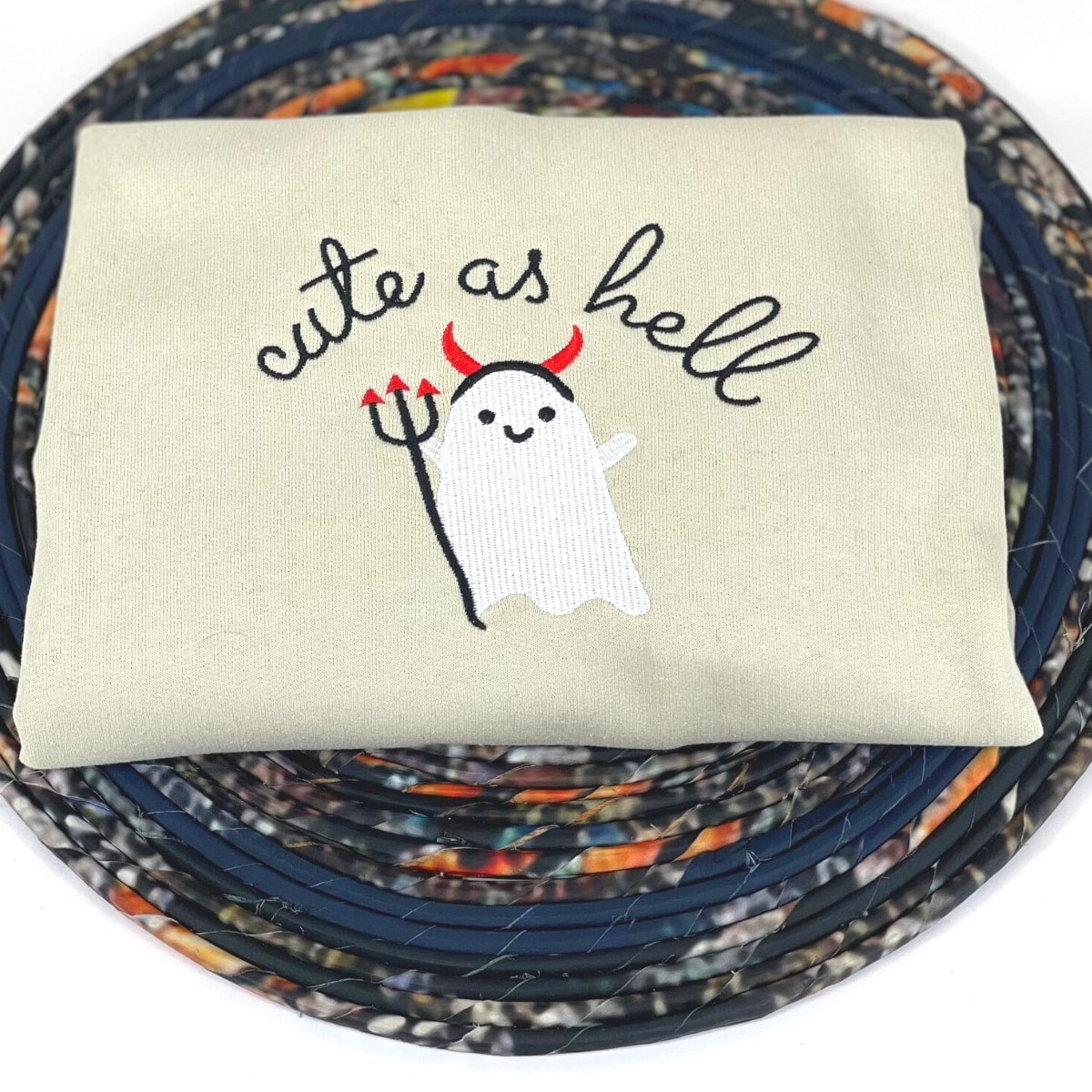 Cute Halloween Sweatshirts, Cute As Hell Embroidered Hoodie Cute Halloween Sweatshirts, Cute As Hell Embroidered Hoodie