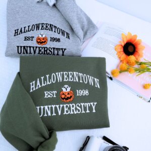Dark Green Sport Gray Hallowen Town Sweatshirt.jpg