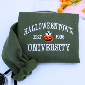Halloween Heather Dark Green Sweatshirt.jpg