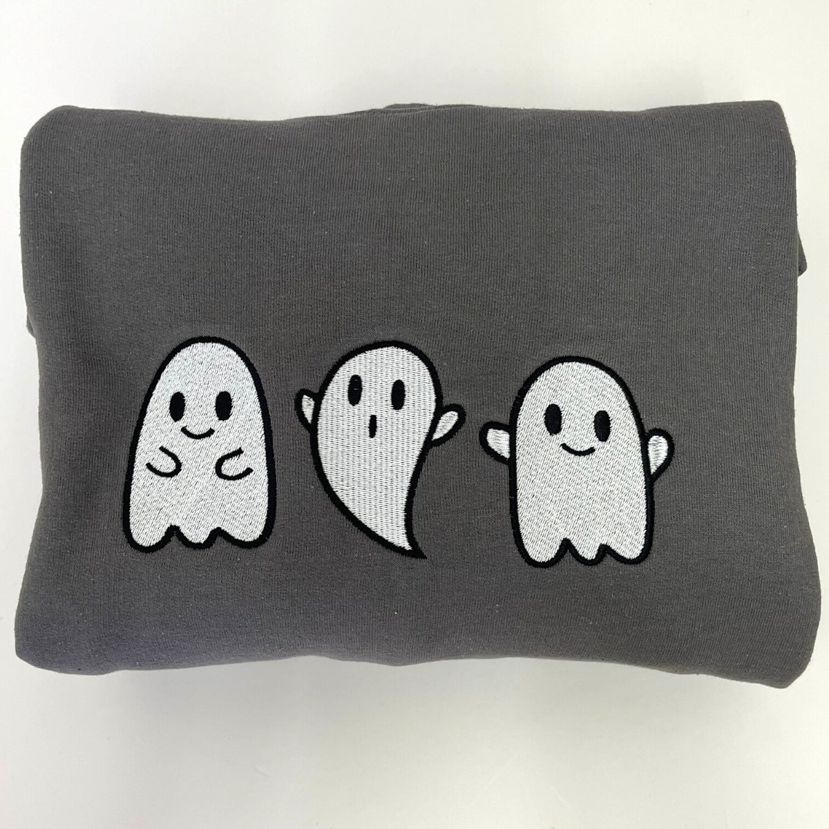 Embroidered Ghost Sweatshirt, Cute Ghost Halloween Fall Crewneck or Hoodie Embroidered Ghost Sweatshirt, Cute Ghost Halloween Fall Crewneck or Hoodie