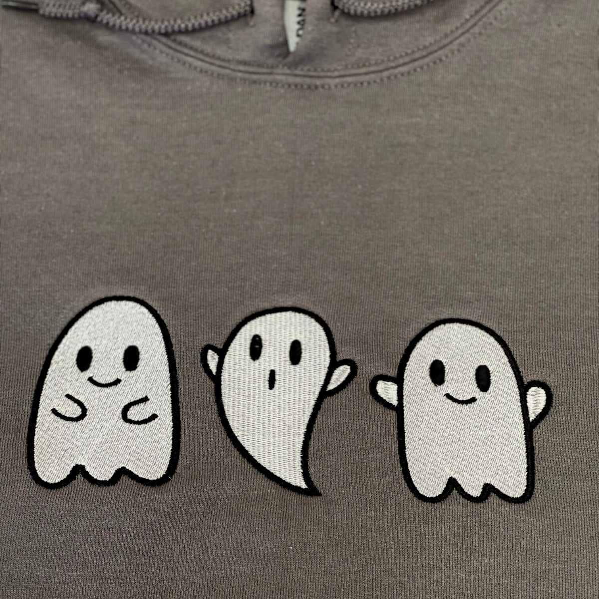 Embroidered Ghost Sweatshirt, Cute Ghost Halloween Fall Crewneck or Hoodie Embroidered Ghost Sweatshirt, Cute Ghost Halloween Fall Crewneck or Hoodie