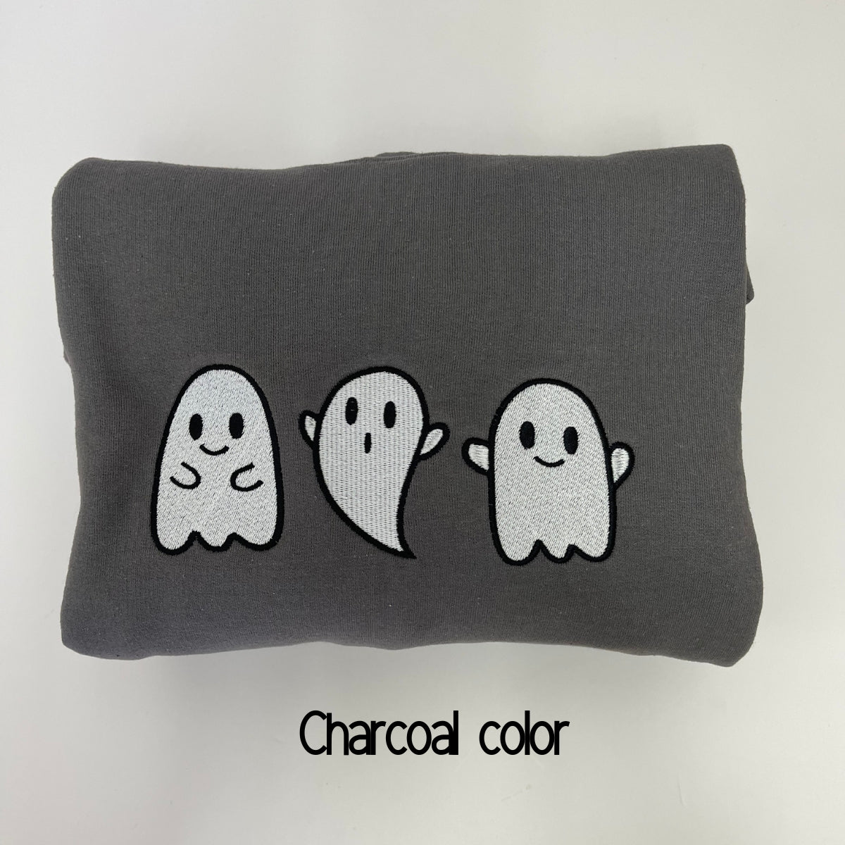 Embroidered Ghost Sweatshirt, Cute Ghost Halloween Fall Crewneck or Hoodie Embroidered Ghost Sweatshirt, Cute Ghost Halloween Fall Crewneck or Hoodie