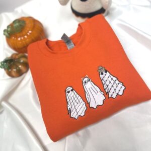 Embroidered Halloween Crewneck, Three Ghost Sweatshirt for Women Men 2 106.jpg