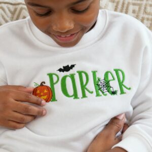 Personalized Halloween Sweatshirt for Toddler - Embroidered Name with Pumpkin Patch Pullover, Fall Season Gift 7 personalized toddler halloween pumpkin name sweater exec bbe8449a 4e50 4d07 bc5a 2f0fd11e84aa embroly.jpg