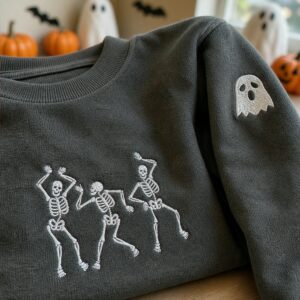 Personalized Toddler Halloween Sweatshirt for Preschool Parade - Embroidered Dancing Skeleton Pullover 1 embroidered toddler skeleton dancing sweatshirt exec d8230996 f04a 48d1 9d71 05ec0d0fc64f embroly.jpg