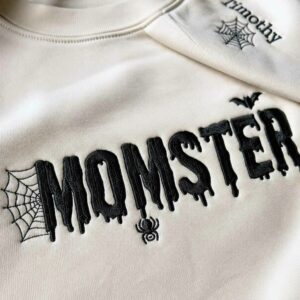 Momster and Dadcula Sweatshirt, Personalized Embroidered with Kids Name Halloween Gift 3 momster dadcula sweatshirt 3 embroidered embroly.jpg