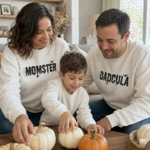 Momster and Dadcula Sweatshirt, Personalized Embroidered with Kids Name Halloween Gift 6 momster dadcula sweatshirt 6 embroidered embroly.jpg
