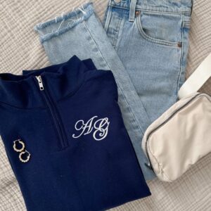 Embroidered Edwardian Script Bridal Quarter Zip Pullover 1 6 69282ed5 c91f 4a82 baf1 32ee02d9ca71.jpg