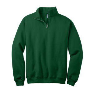 Embroidered Edwardian Script Bridal Quarter Zip Pullover 9 995M ForestGreen flat Front 060912.jpg