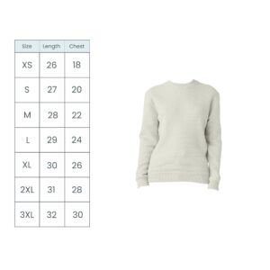 Custom Embroidered Cozy Knit Pullover Crewneck Lane Sweatshirt 9 LS11004 SIZE CHART.jpg
