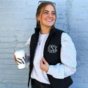 Monogrammed Quilted Preppy Vest Jacket | Embroidered Ladies Puffy Vest 1 2 656e8820 f687 43b7 b8e5 655f77d0b85f.jpg