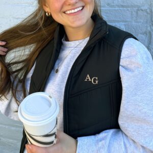 Monogrammed Quilted Preppy Vest Jacket | Embroidered Ladies Puffy Vest 3 4 0f1c01ba d953 4862 9fe6 f1c5a2829ed3.jpg