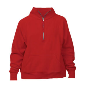 Custom Embroidered Ladies Boxy Quarter Zip Pullover 5 RED 31179.jpg