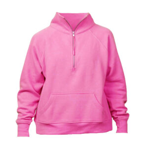 Custom Embroidered Ladies Boxy Quarter Zip Pullover 6 HOT PINK 31179.jpg