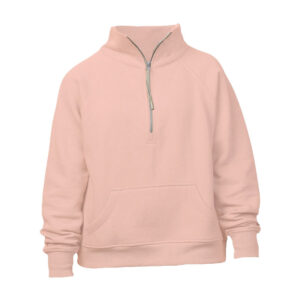 Custom Embroidered Ladies Boxy Quarter Zip Pullover 7 SILVER PINK 31179.jpg