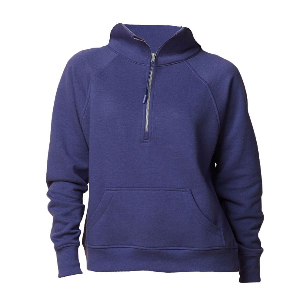 Custom Embroidered Ladies Boxy Quarter Zip Pullover Custom Embroidered Ladies Boxy Quarter Zip Pullover