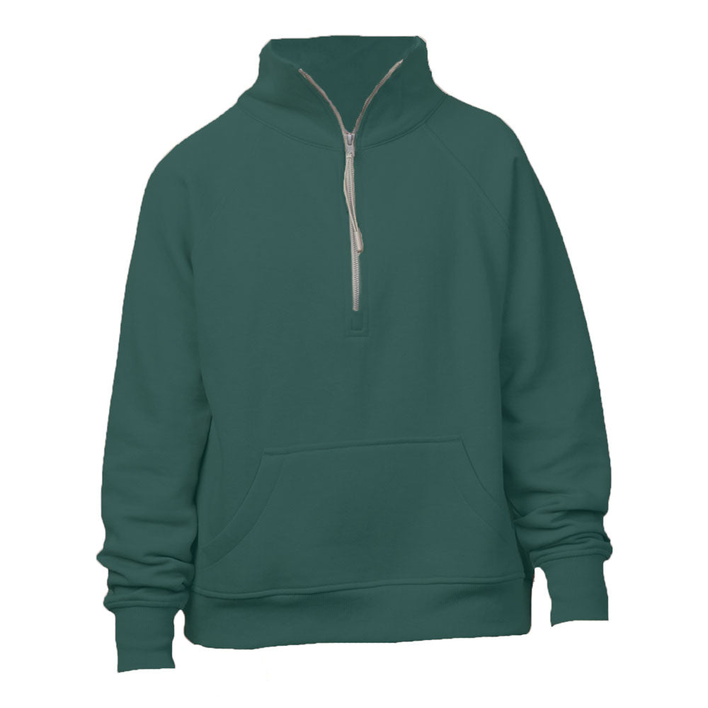 Custom Embroidered Ladies Boxy Quarter Zip Pullover Custom Embroidered Ladies Boxy Quarter Zip Pullover