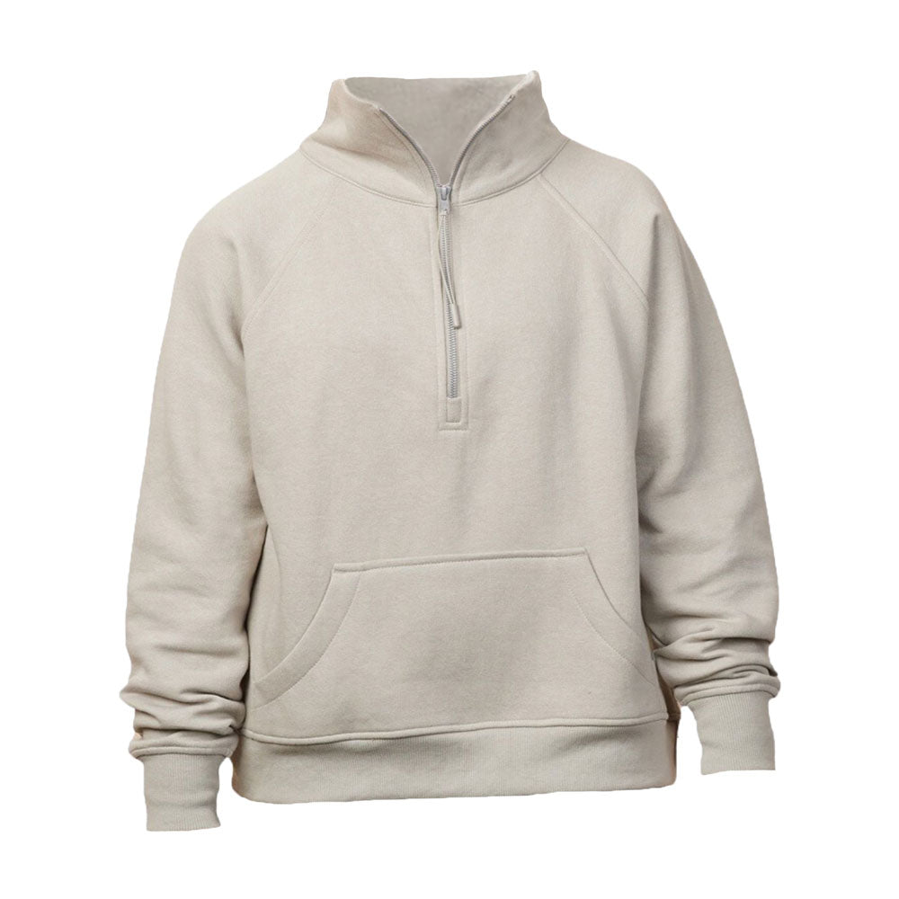 Custom Embroidered Ladies Boxy Quarter Zip Pullover Custom Embroidered Ladies Boxy Quarter Zip Pullover