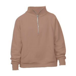 Custom Embroidered Ladies Boxy Quarter Zip Pullover 15 BROWN SUGAR 31179.jpg