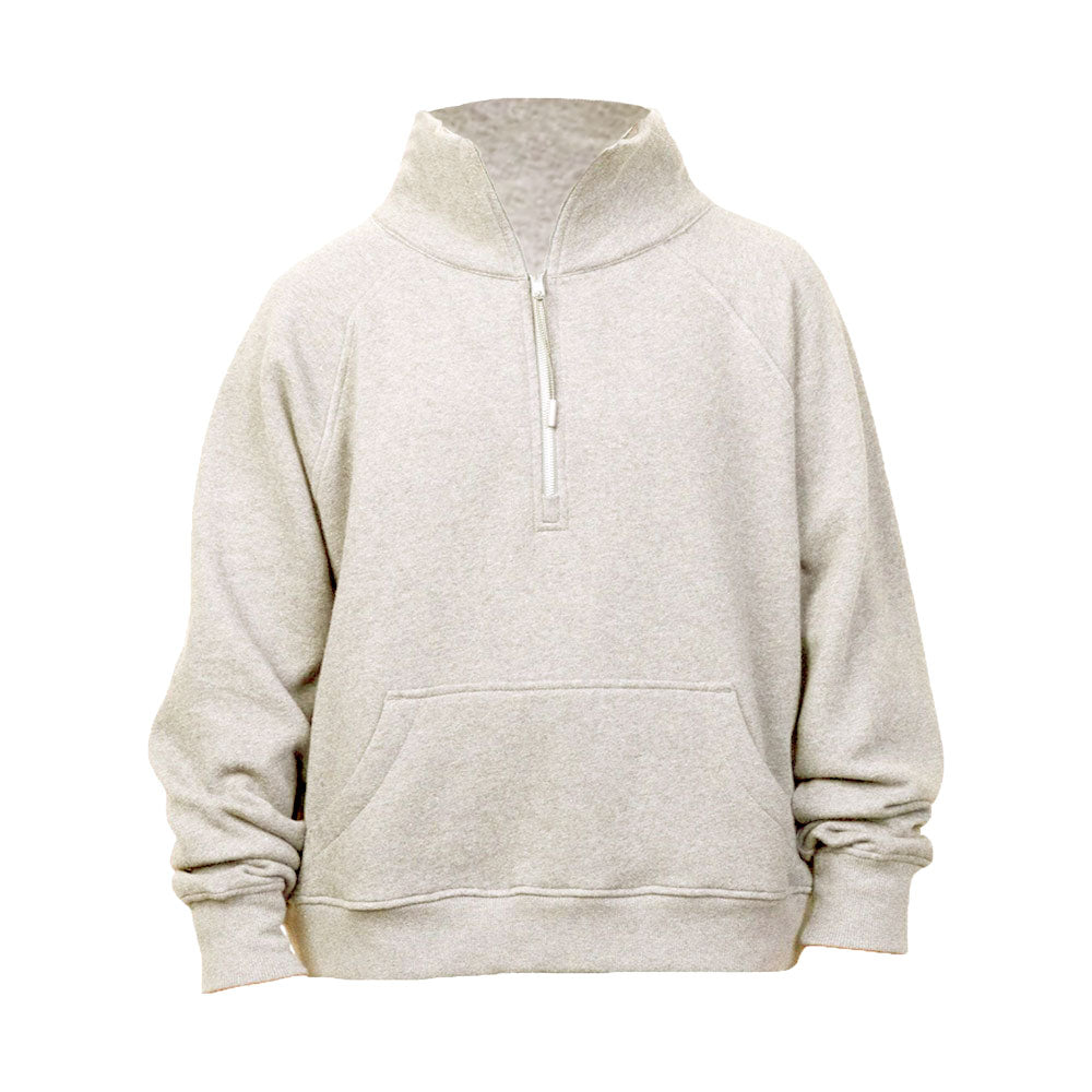 Custom Embroidered Ladies Boxy Quarter Zip Pullover Custom Embroidered Ladies Boxy Quarter Zip Pullover