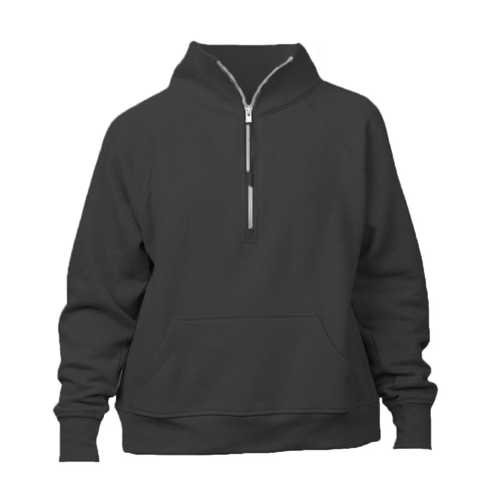 Custom Embroidered Ladies Boxy Quarter Zip Pullover Custom Embroidered Ladies Boxy Quarter Zip Pullover