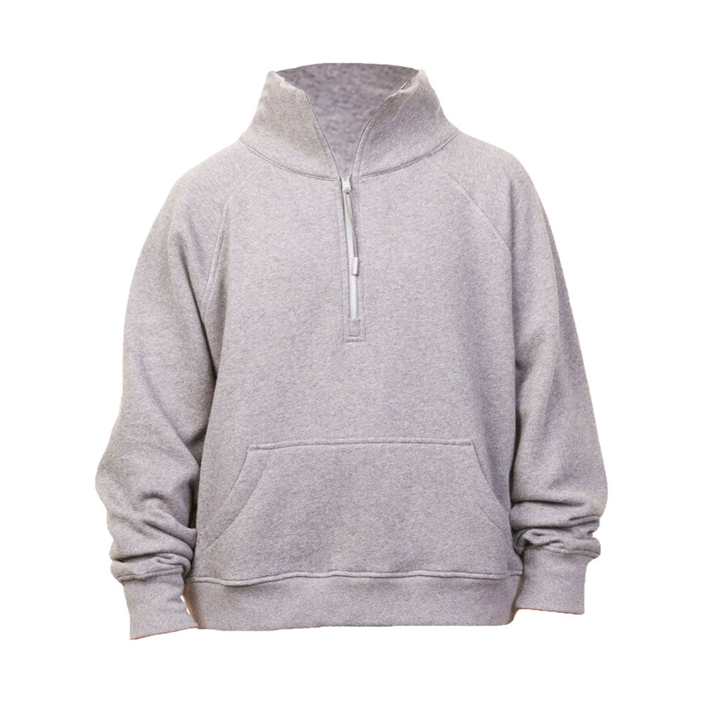 Custom Embroidered Ladies Boxy Quarter Zip Pullover Custom Embroidered Ladies Boxy Quarter Zip Pullover