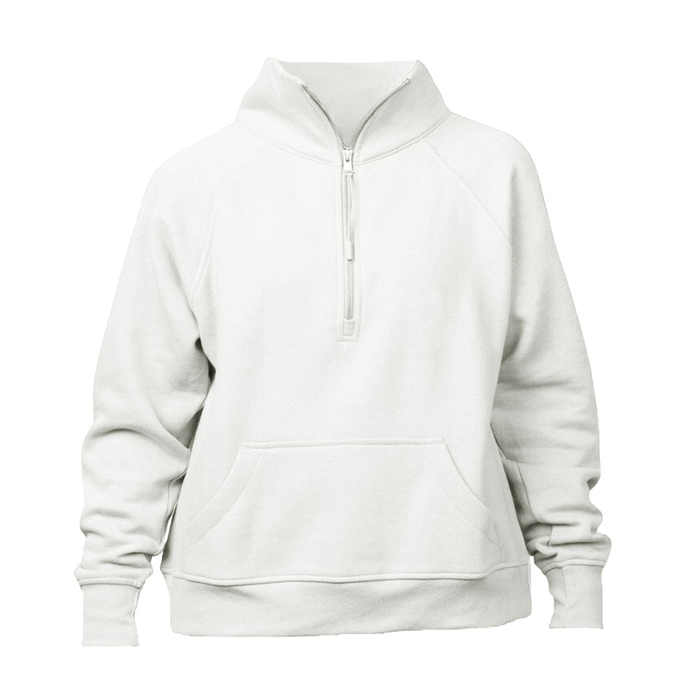 Custom Embroidered Ladies Boxy Quarter Zip Pullover Custom Embroidered Ladies Boxy Quarter Zip Pullover
