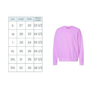 Cute Ribbon Bow Embroidered Comfort Colors Lightweight Crewneck Sweatshirt 4 1466 SIZE CHART edbe4772 c8a9 4ae9 903f b3abcc77d8b2.jpg