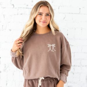 Cute Ribbon Bow Embroidered Comfort Colors Lightweight Crewneck Sweatshirt 2 IMG 8804.jpg