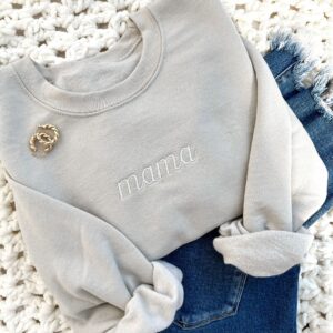 Script Mama Embroidered Gemma Crewneck Sweatshirt