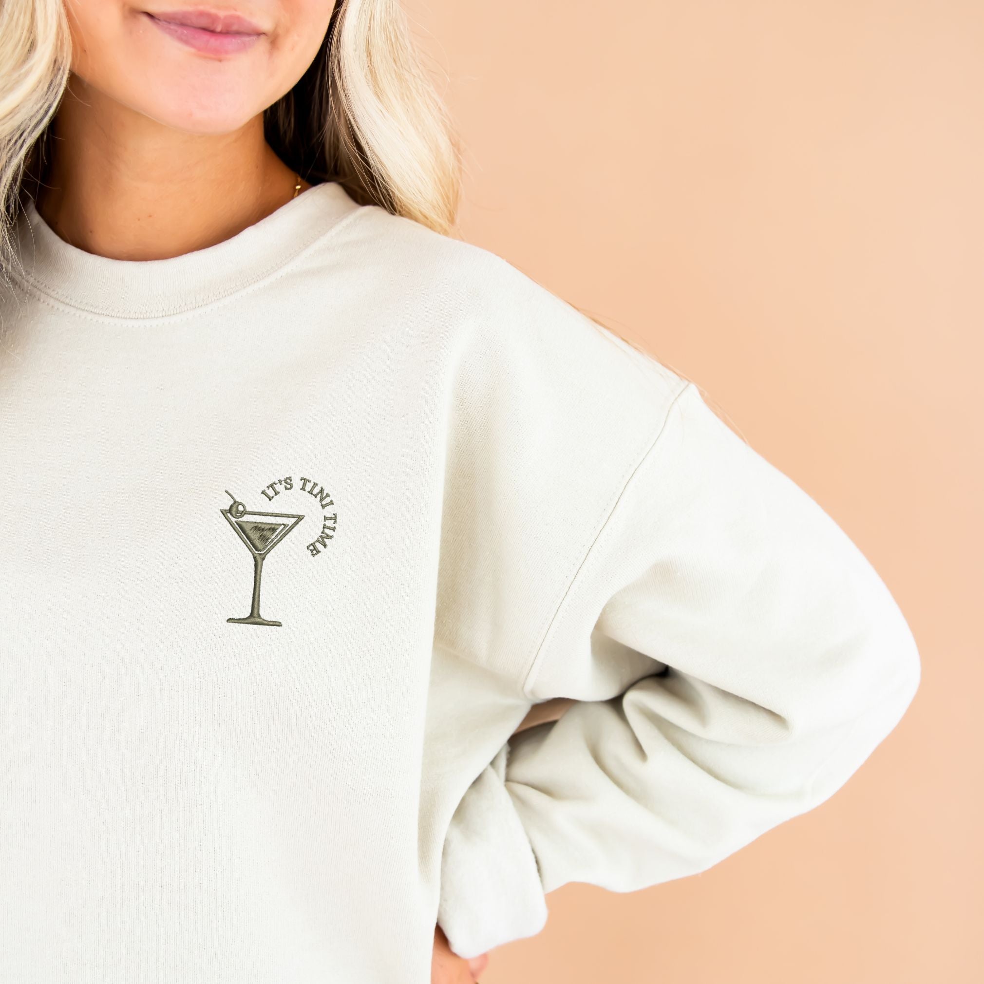 Embroidered Martini Gemma Sweatshirt Embroidered Martini Gemma Sweatshirt