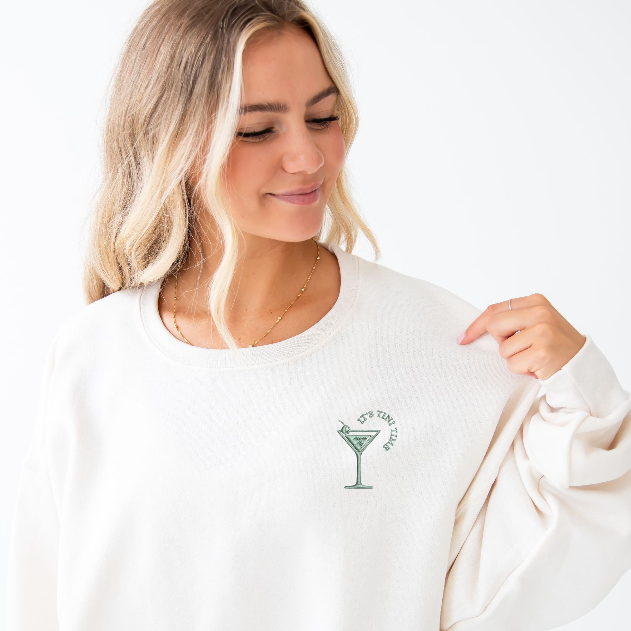 Embroidered Martini Gemma Sweatshirt Embroidered Martini Gemma Sweatshirt