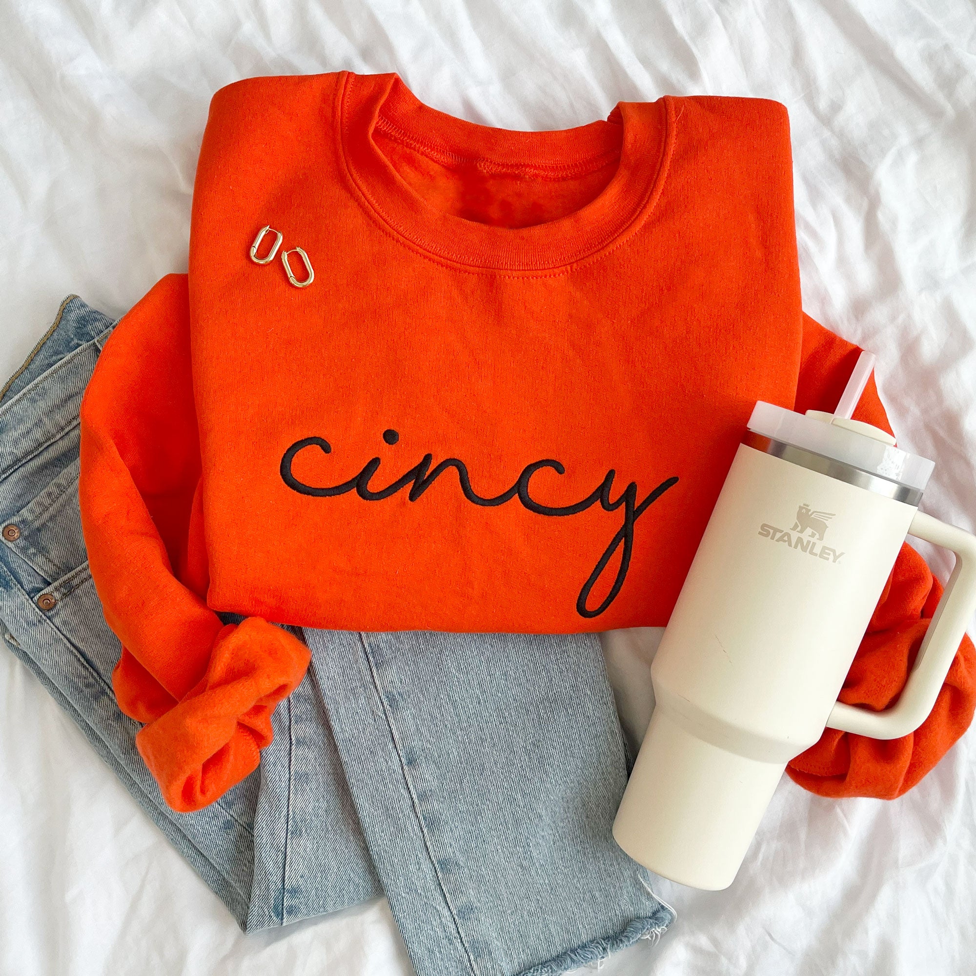 Cincy Embroidered Crewneck Sweatshirt Cincy Embroidered Crewneck Sweatshirt