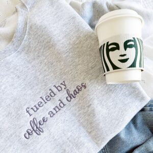Custom “Fueled by…” Embroidered Crewneck Sweatshirt