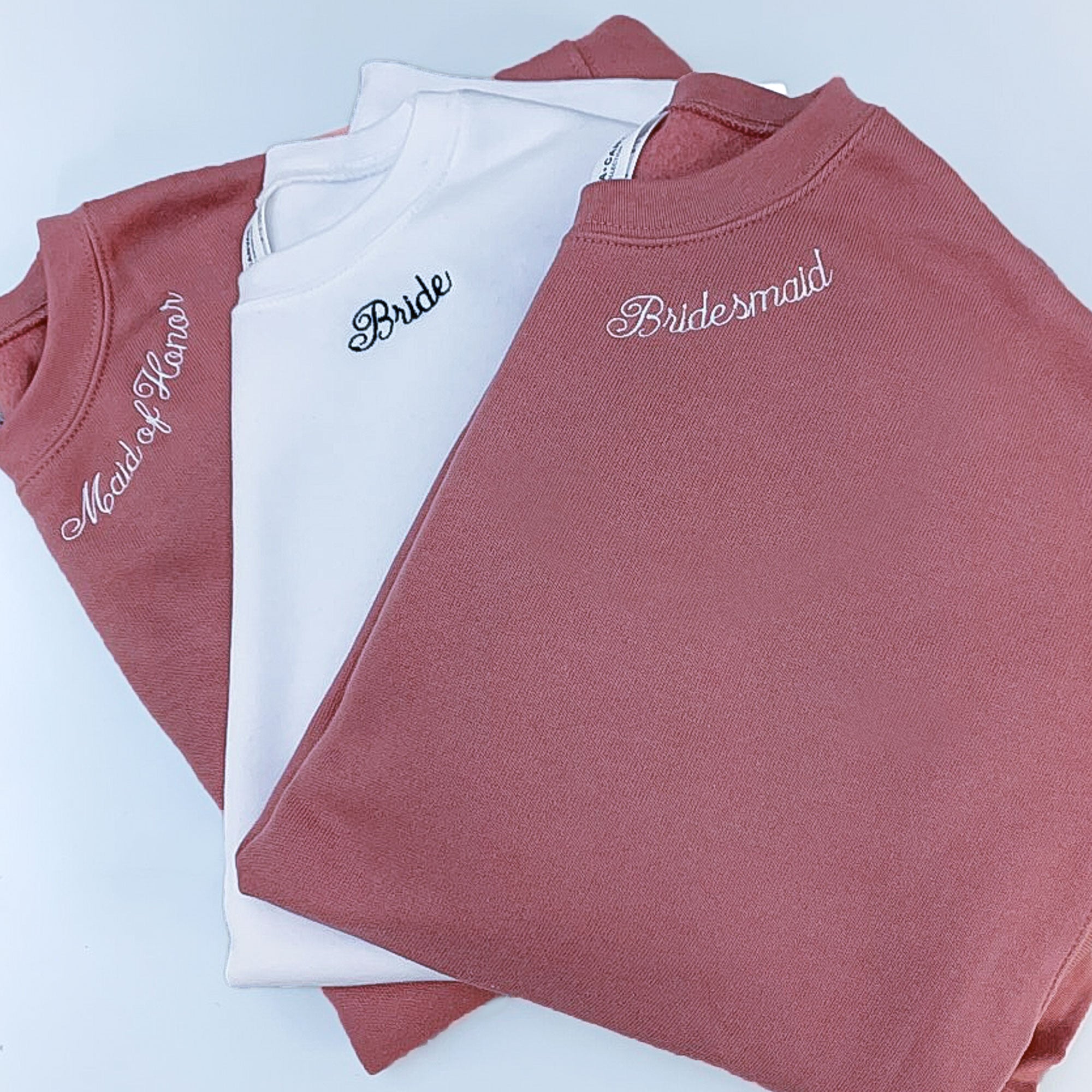 Custom Bridal Neckline Embroidered Sweatshirt Custom Bridal Neckline Embroidered Sweatshirt