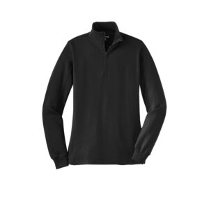 Personalized Bridal Embroidered Pullover Quarter Zip And Cuff Date 5 LST253 black flat front 8c79038e 178b 47ba 9d36 c3b19009241d.jpg