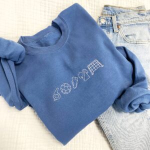 Embroidered Soccer Icon Sweatshirt