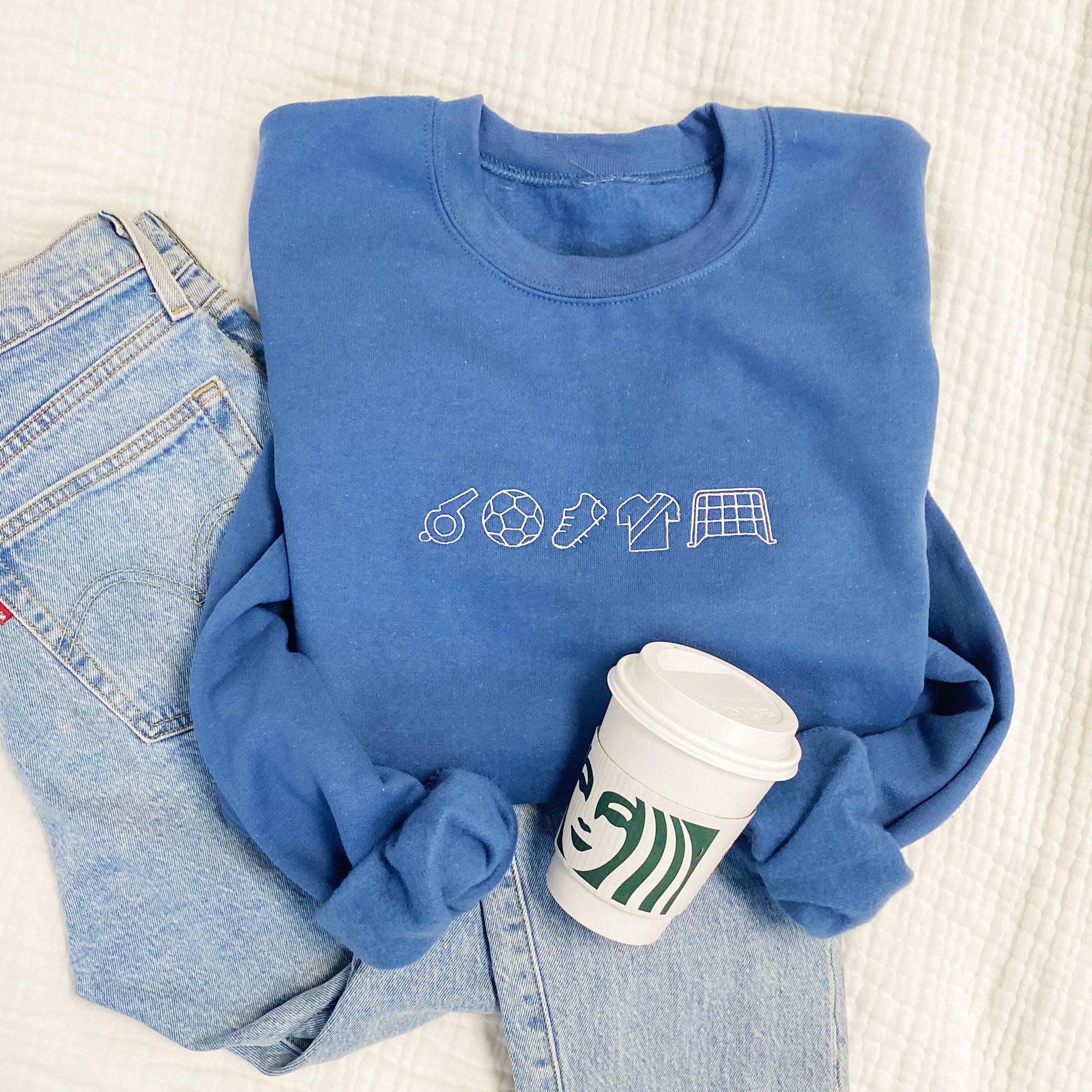 Embroidered Soccer Icon Sweatshirt Embroidered Soccer Icon Sweatshirt