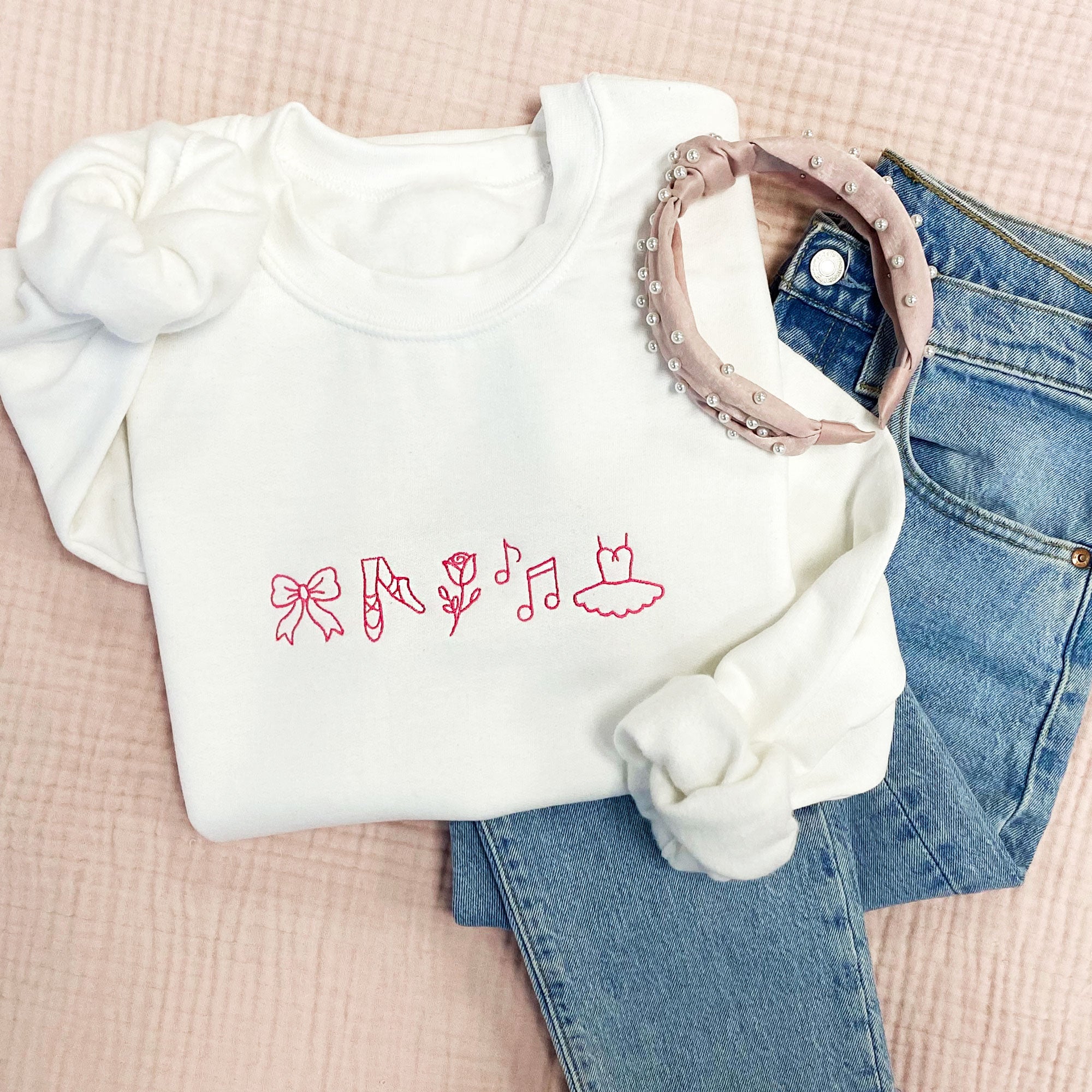 Embroidered Dance Icon Sweatshirt Embroidered Dance Icon Sweatshirt