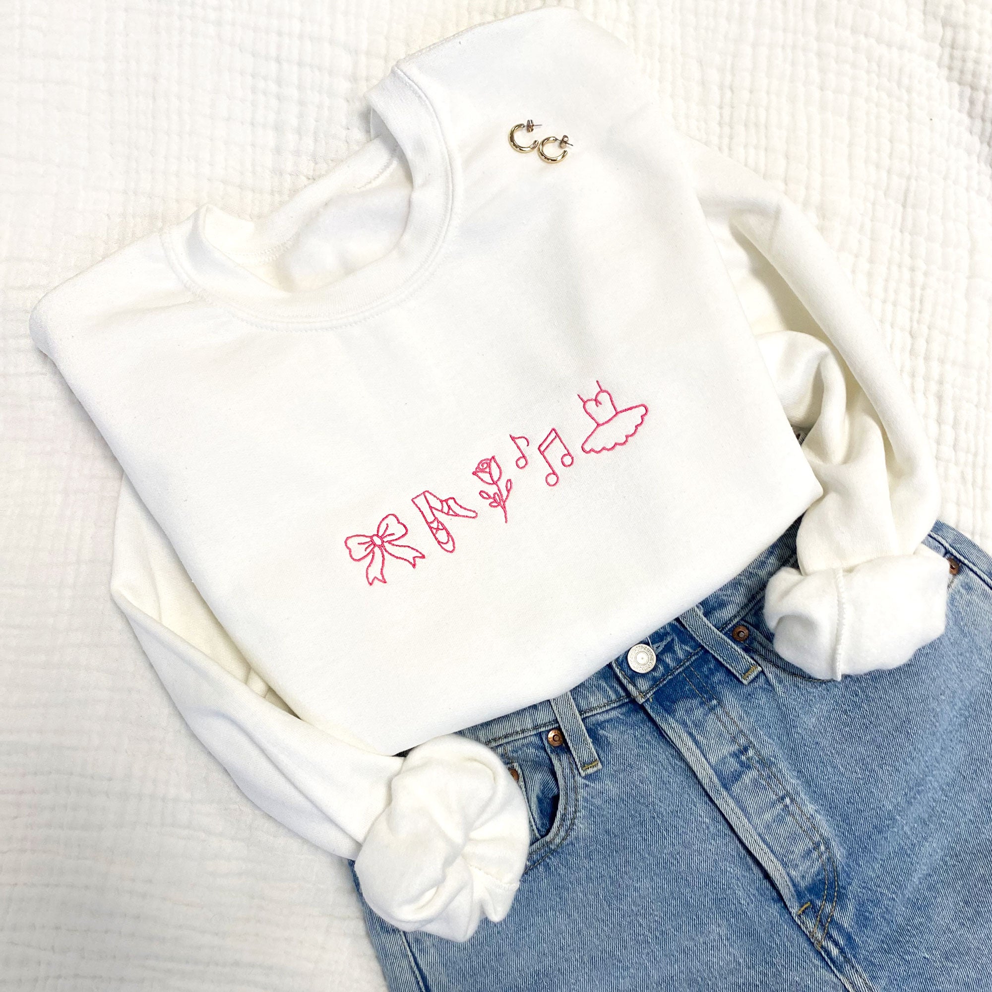 Embroidered Dance Icon Sweatshirt Embroidered Dance Icon Sweatshirt