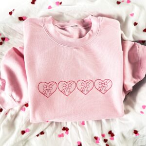 Valentine’s Stitched Heart Boxes Embroidered Gemma Sweatshirt