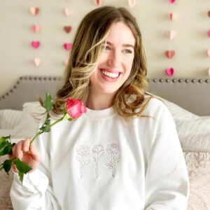 Embroidered Roses Gemma Sweatshirt