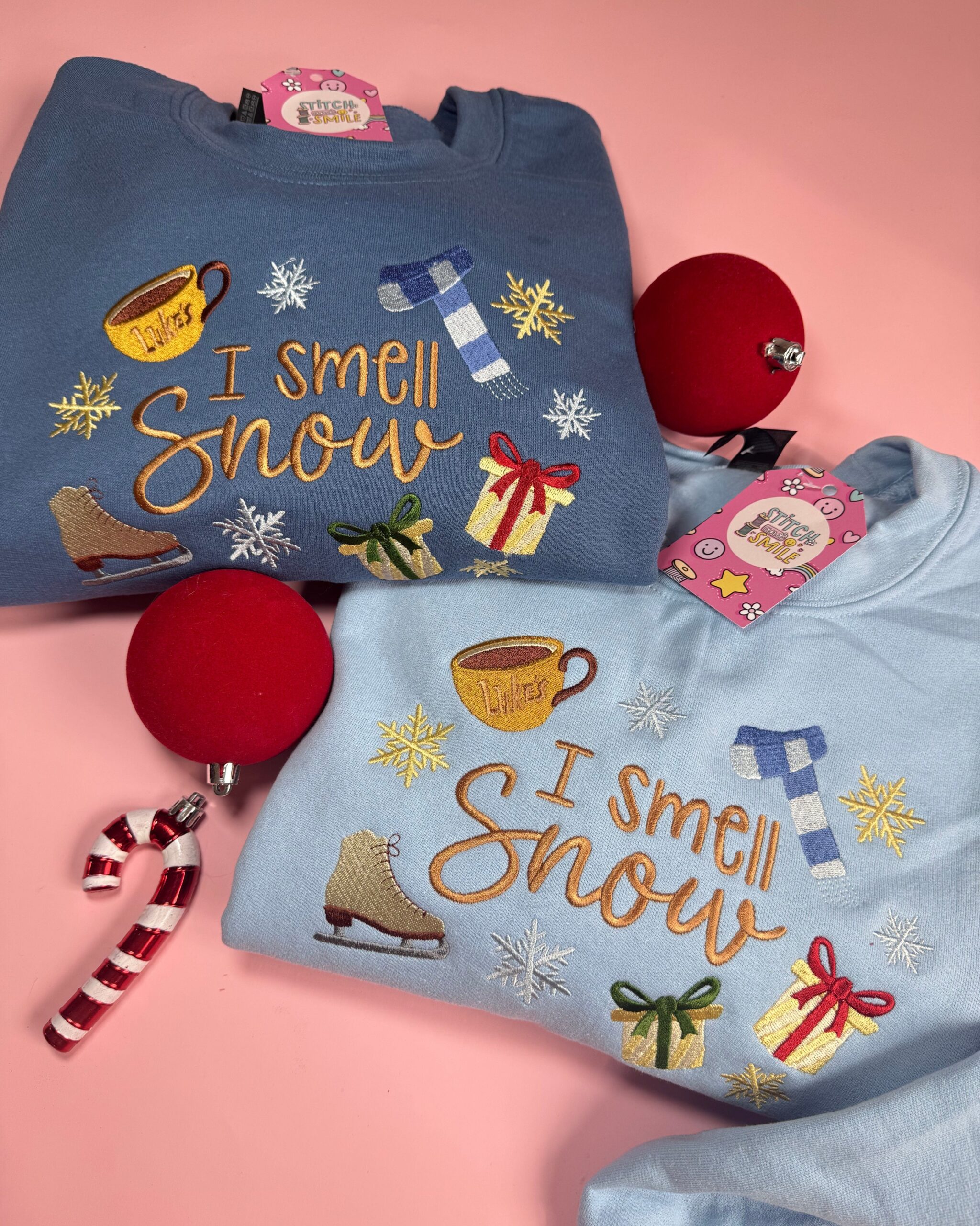 I Smell Snow Embroidered Sweatshirt I Smell Snow Embroidered Sweatshirt