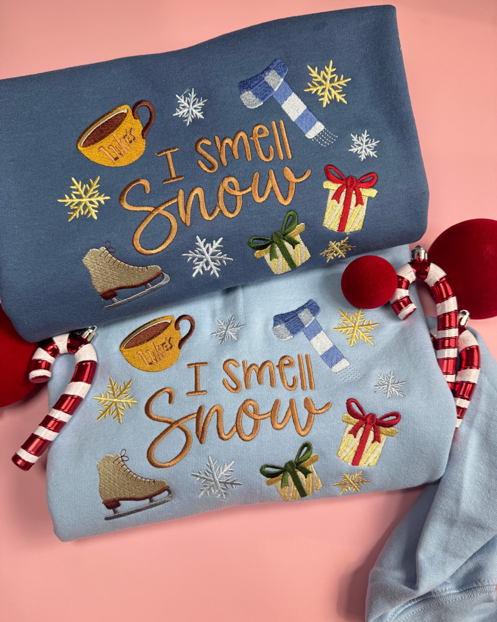 I Smell Snow Embroidered Sweatshirt I Smell Snow Embroidered Sweatshirt