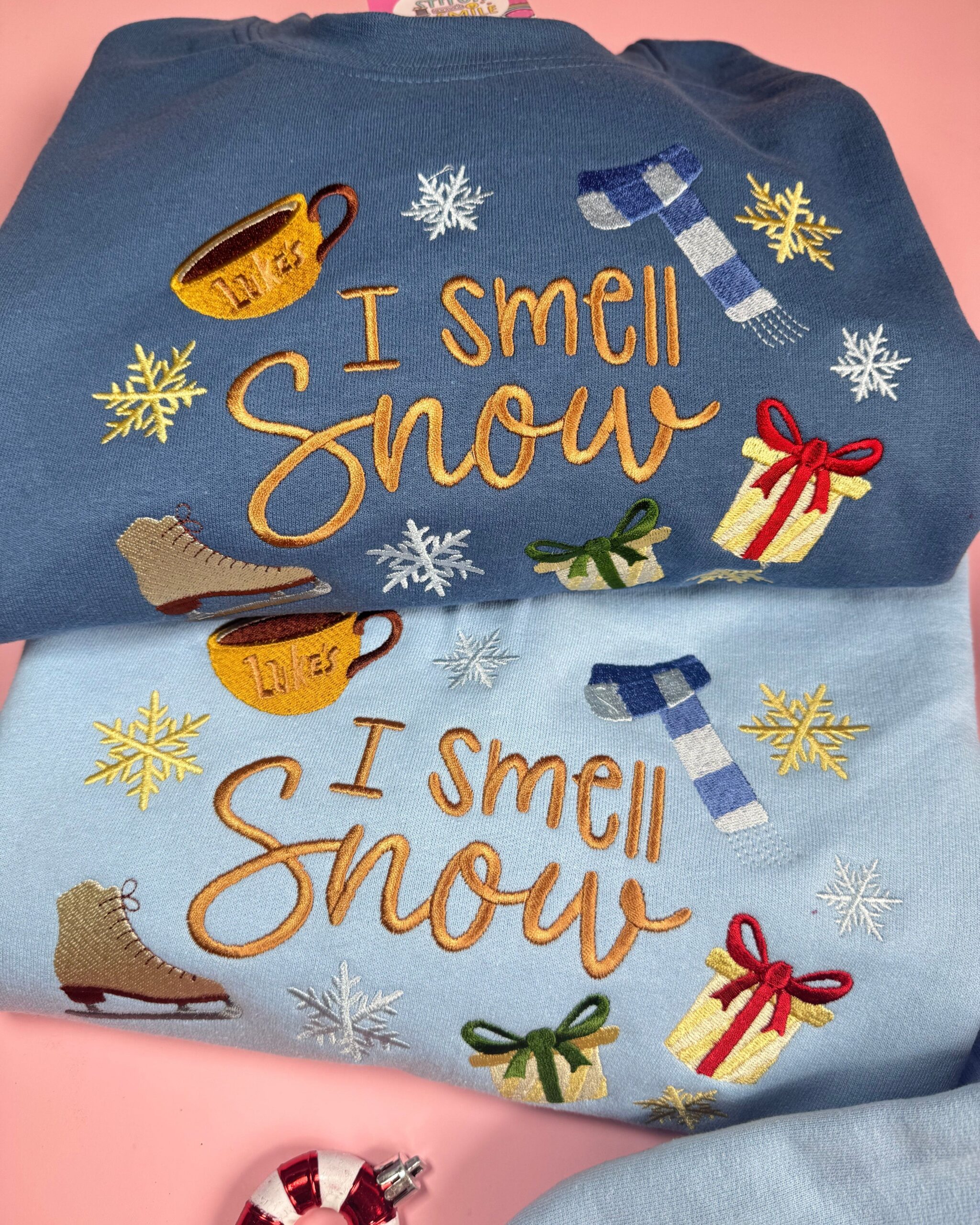 I Smell Snow Embroidered Sweatshirt I Smell Snow Embroidered Sweatshirt