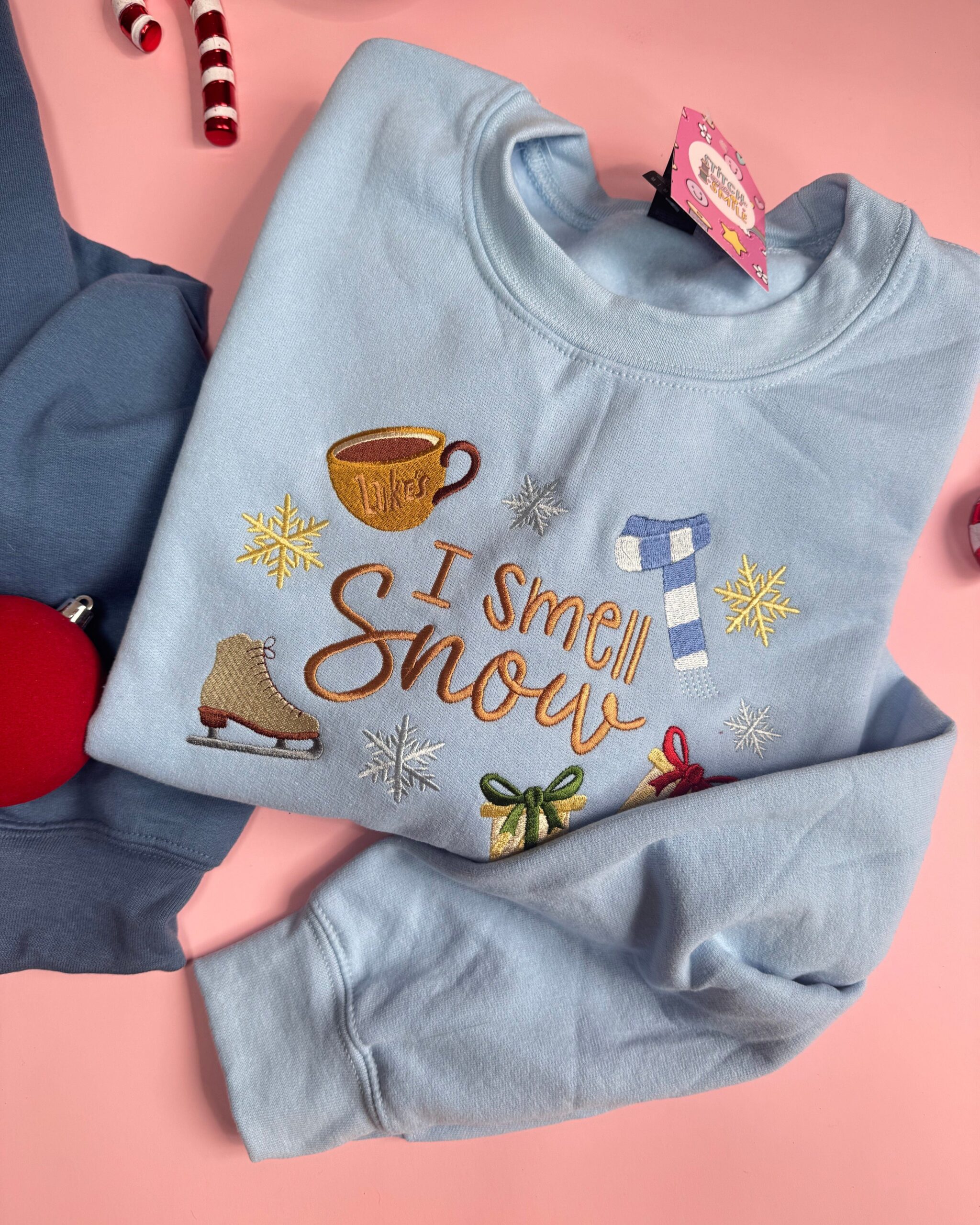I Smell Snow Embroidered Sweatshirt I Smell Snow Embroidered Sweatshirt