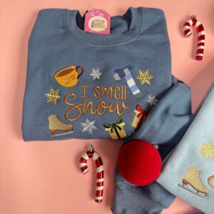 I Smell Snow Embroidered Sweatshirt 4 IMG 4947.jpg