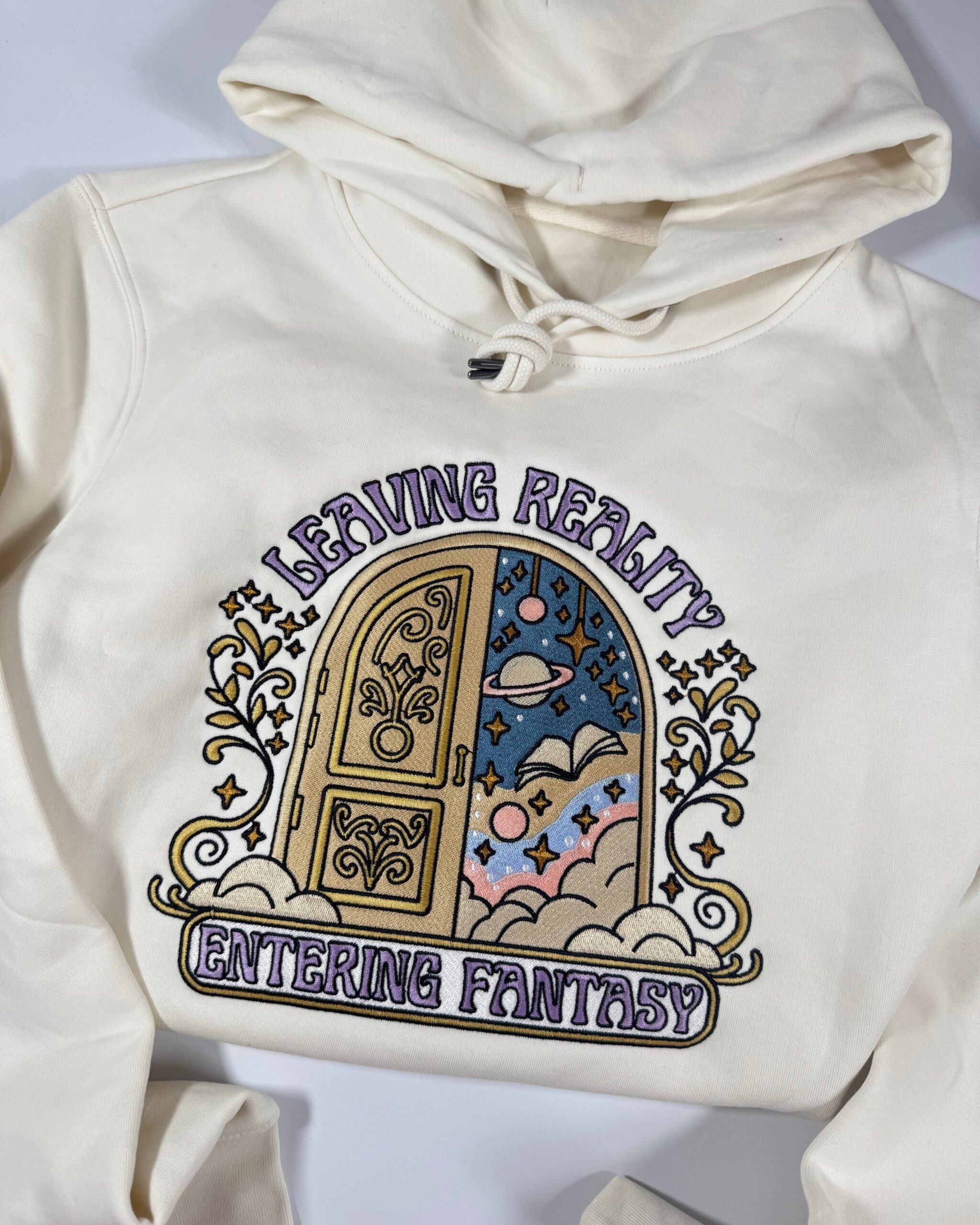 Leaving Reality, Entering Fantasy Premium Embroidered Sweatshirt Leaving Reality, Entering Fantasy Premium Embroidered Sweatshirt