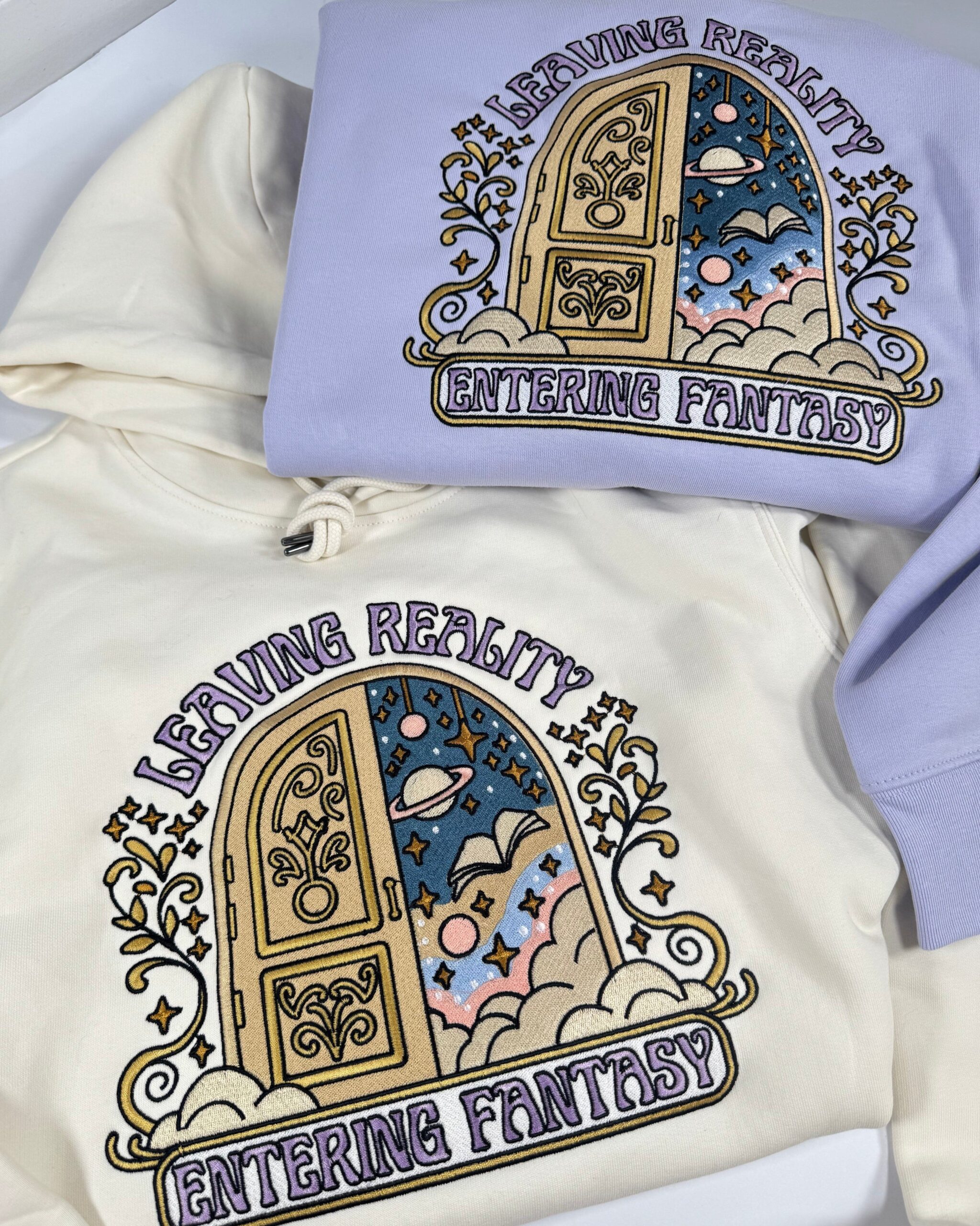 Leaving Reality, Entering Fantasy Premium Embroidered Sweatshirt Leaving Reality, Entering Fantasy Premium Embroidered Sweatshirt