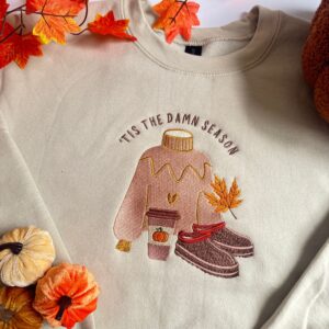 Tis the Damn Season Embroidered Sweatshirt